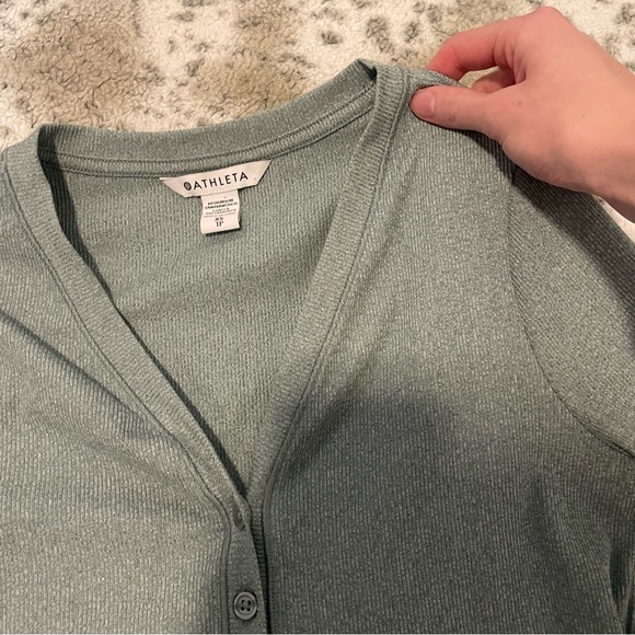 Athleta long sleeve ribbed Henley - Picture 4 of 6